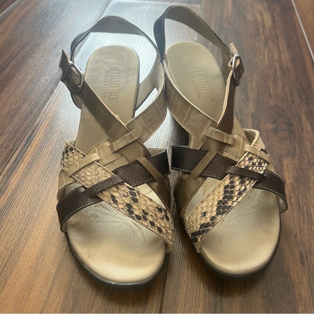 Munro American Leather Sandals – Women’s Size 7 – Comfort Heel - Picture 6 of 12